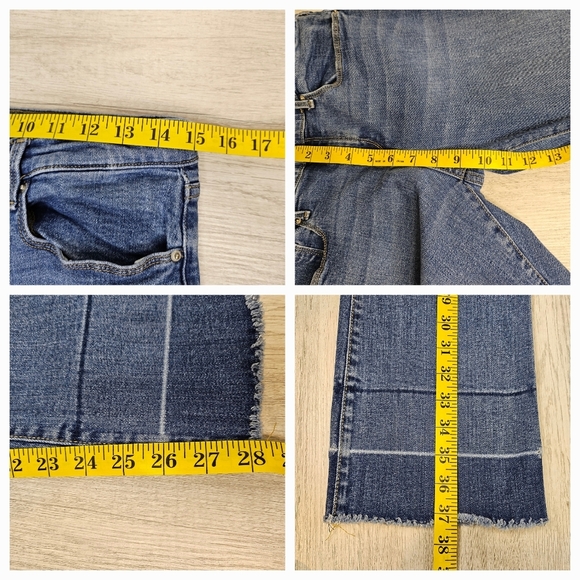 Old Navy Juniors 14 Plus Distressed Boot Cut Adjustable Waistband Raw Hem Jeans - Picture 5 of 9